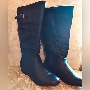 Black LEATHER Boot